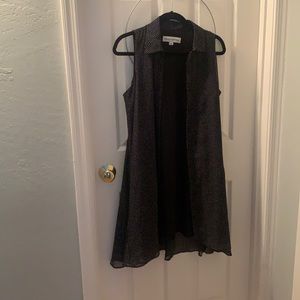 Black and white polka dot vest Size M